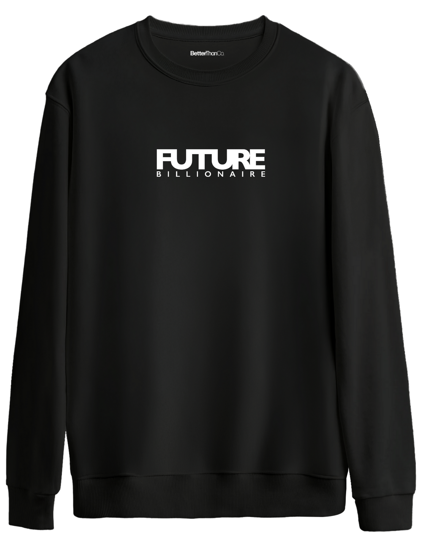 Future Billionaire Baskılı Bisiklet Yaka Oversize Sweatshirt
