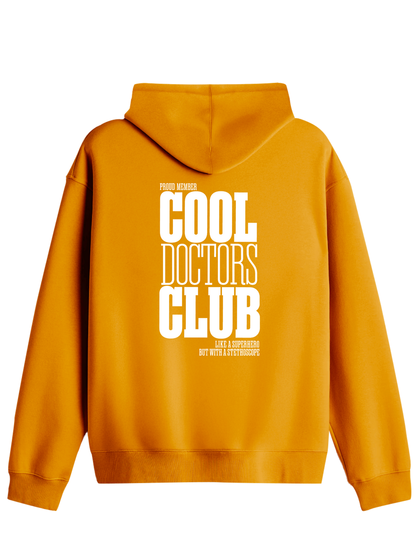 Cool Doctors Club Baskılı Unisex Kapüşonlu Yaka Hoodie