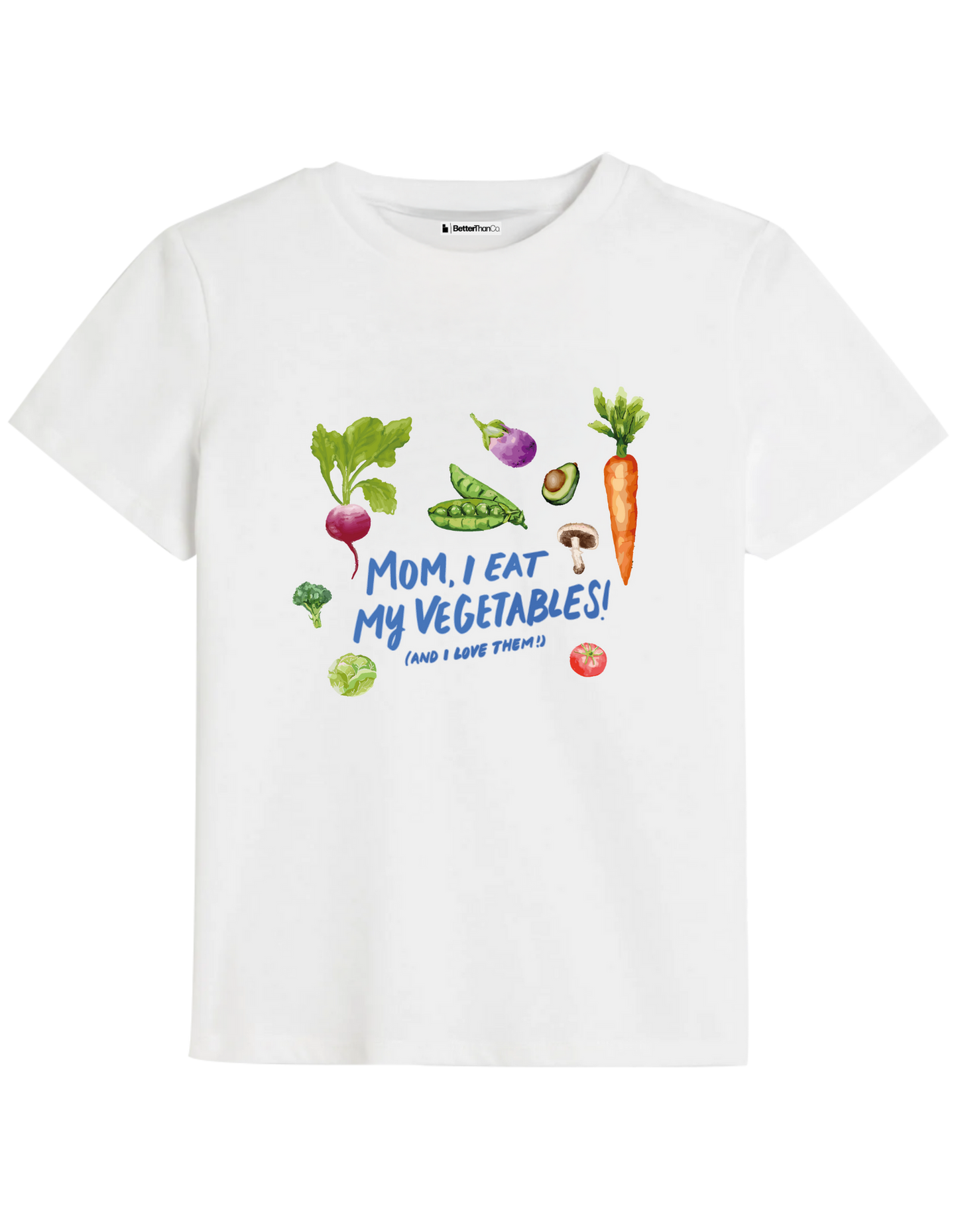 Veggies Baskılı Bisiklet Yaka Çocuk t-shirt