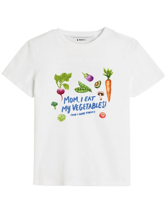 Veggies Baskılı Bisiklet Yaka Çocuk t-shirt