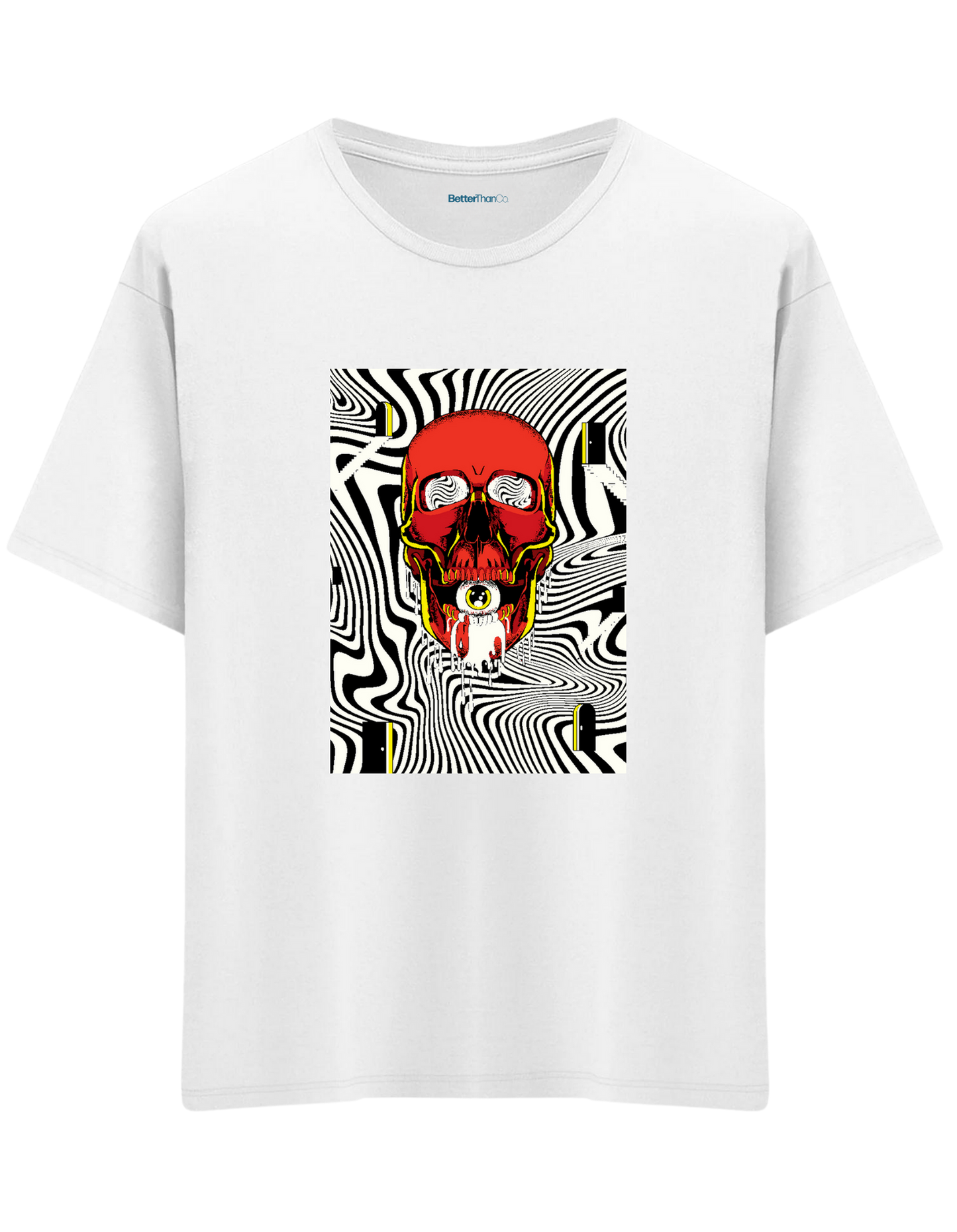 Handsome Baskılı Bisiklet Yaka Oversize T-shirt