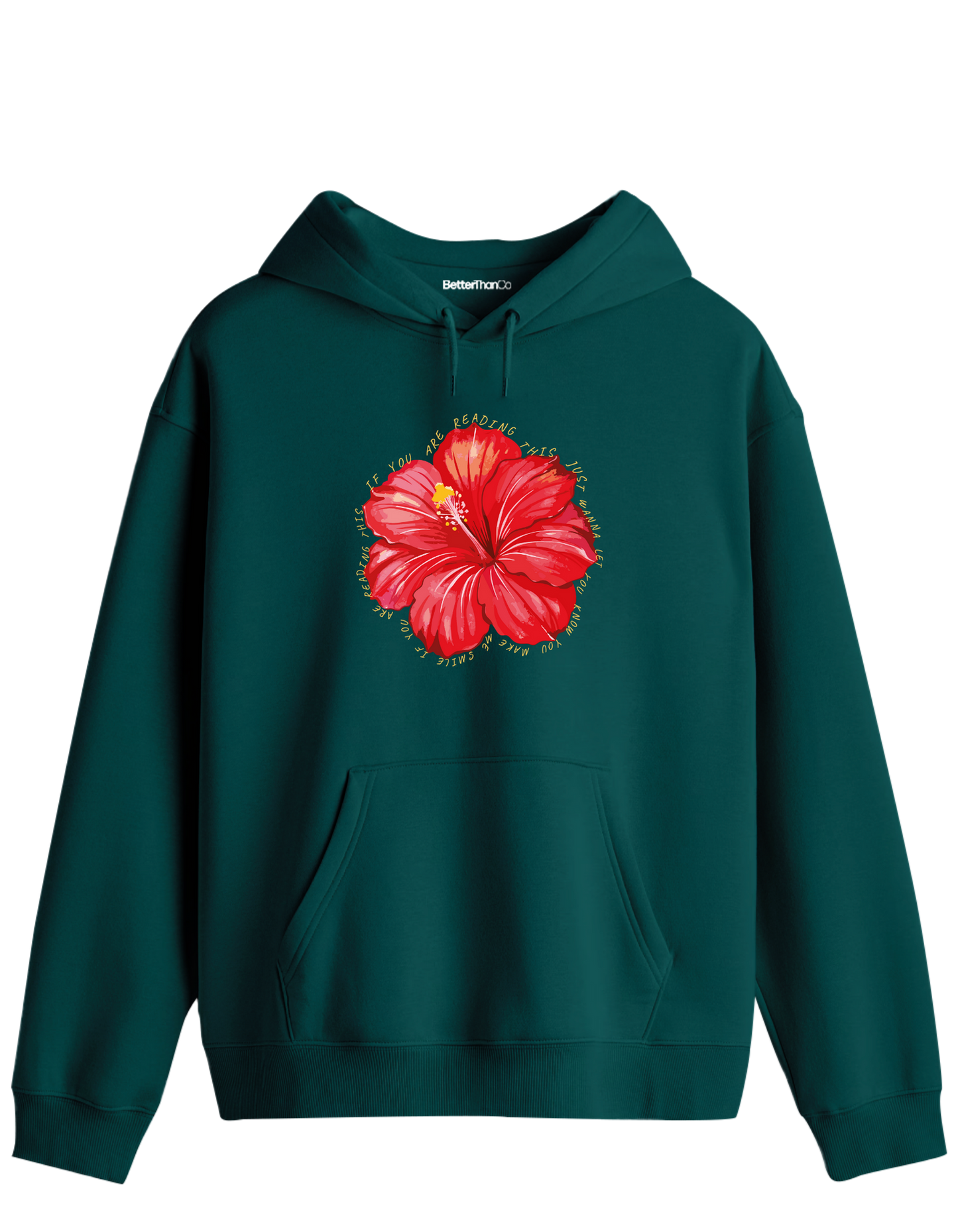 Garden Whisper Baskılı Unisex Kapüşonlu Yaka Hoodie