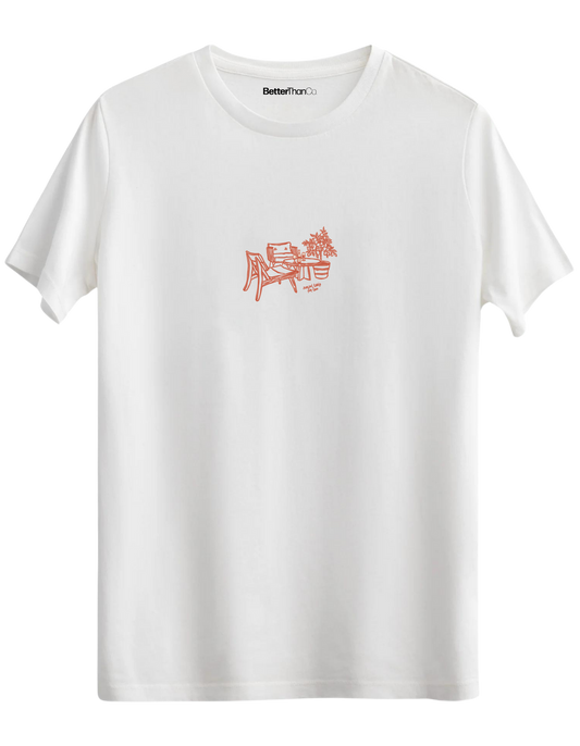 Summer Table Baskılı Bisiklet Yaka Regular T-shirt