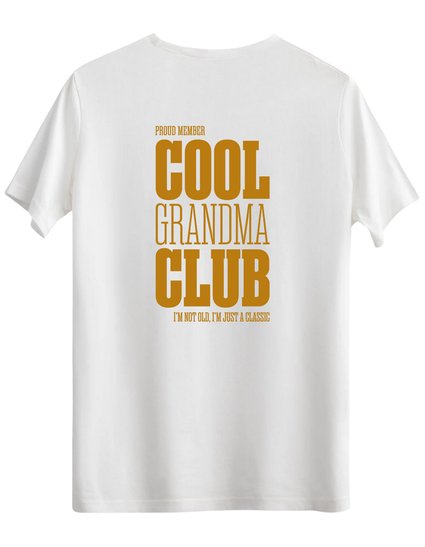 Cool Grandma Club Baskılı Bisiklet Yaka Regular T-shirt