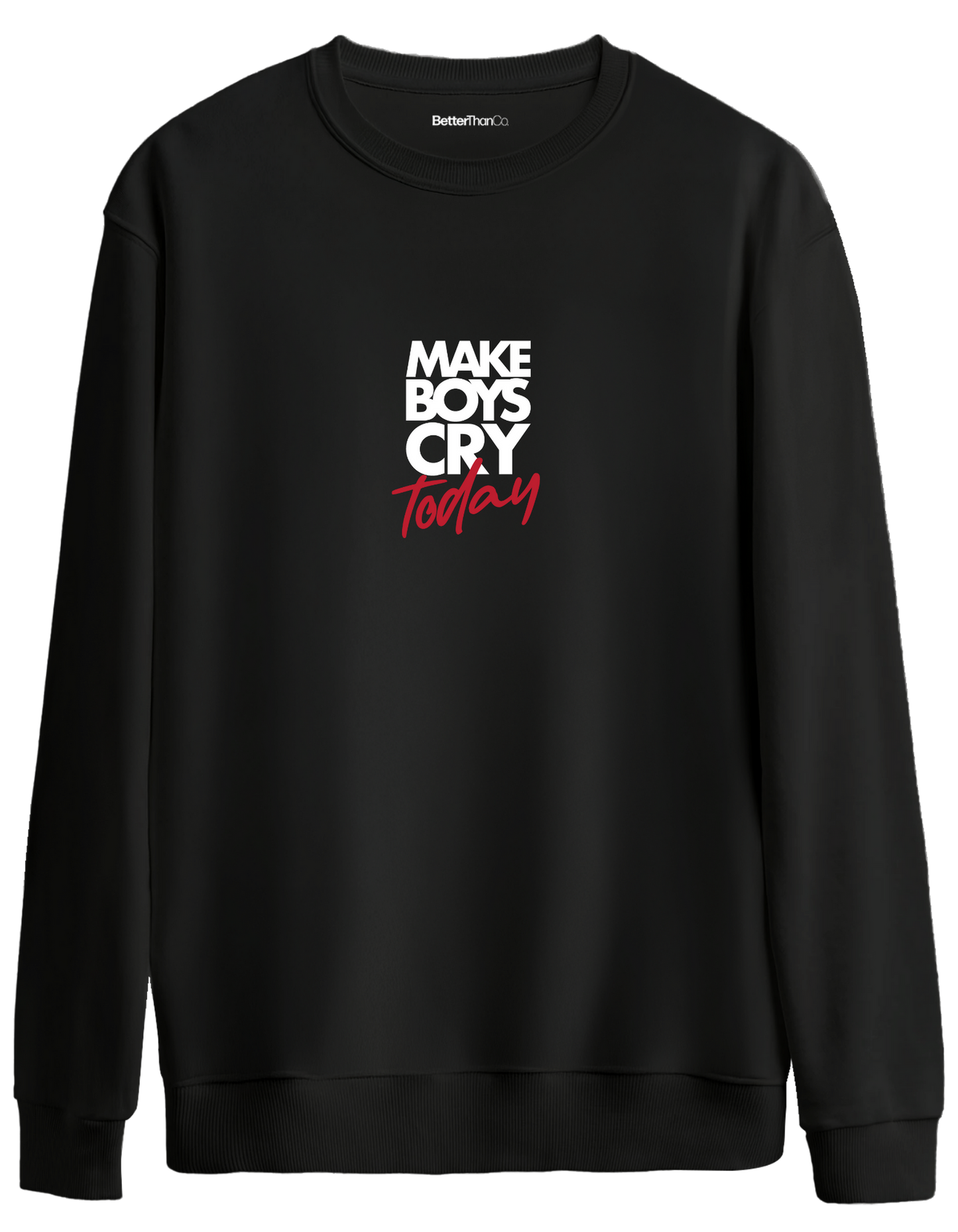 Today Baskılı Bisiklet Yaka Oversize Sweatshirt