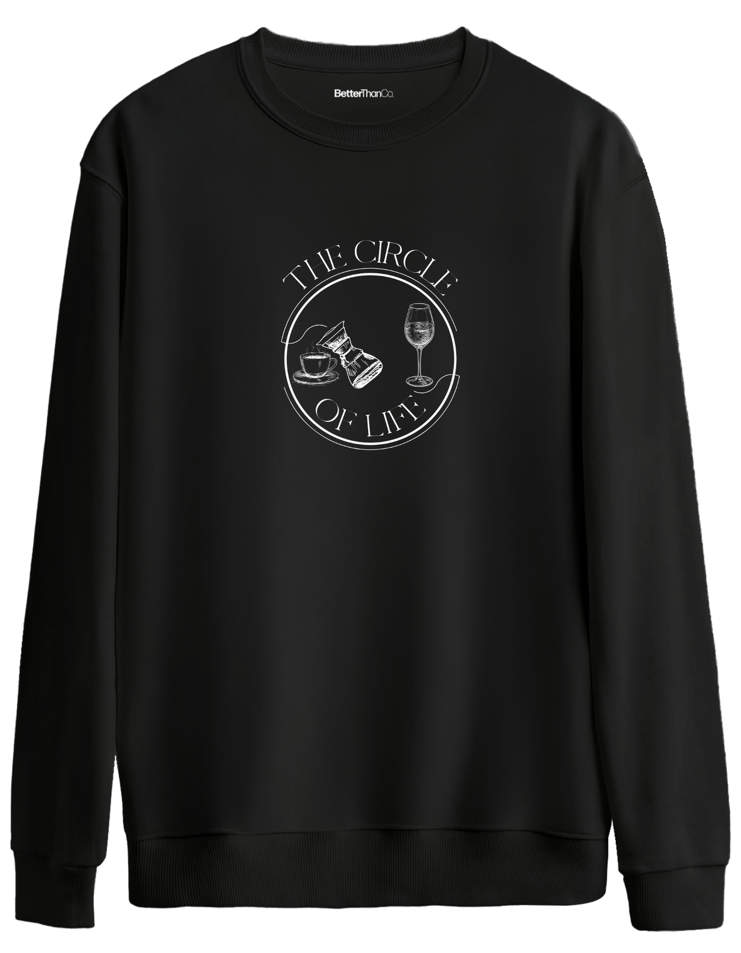 Circle Of Life Baskılı Bisiklet Yaka Oversize Sweatshirt