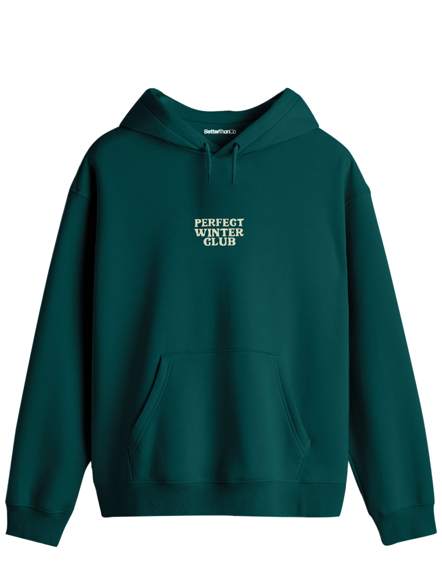 Winter Club Baskılı Unisex Kapüşonlu Yaka Hoodie