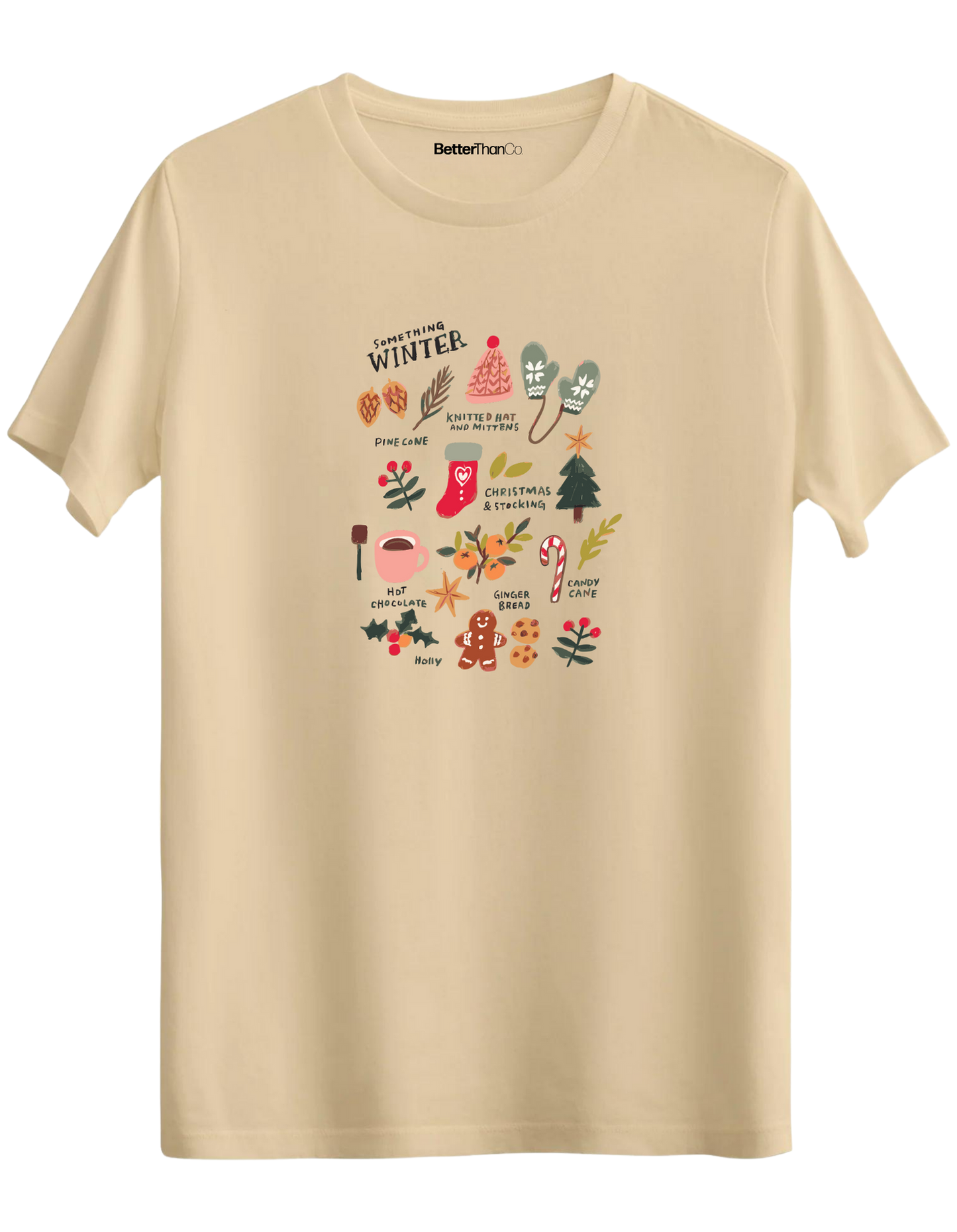 Winter Baskılı Bisiklet Yaka Regular T-shirt