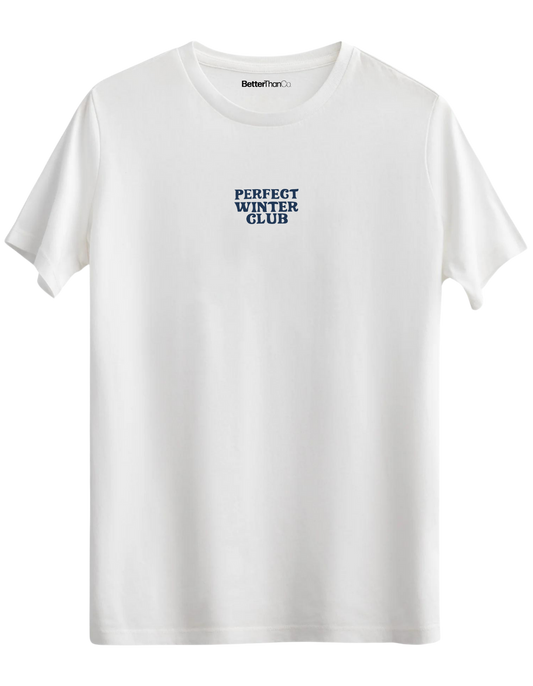 Winter Club Baskılı Bisiklet Yaka Regular T-shirt