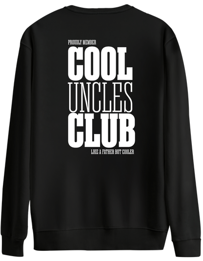 Cool Uncles Club Baskılı Bisiklet Yaka Oversize Sweatshirt