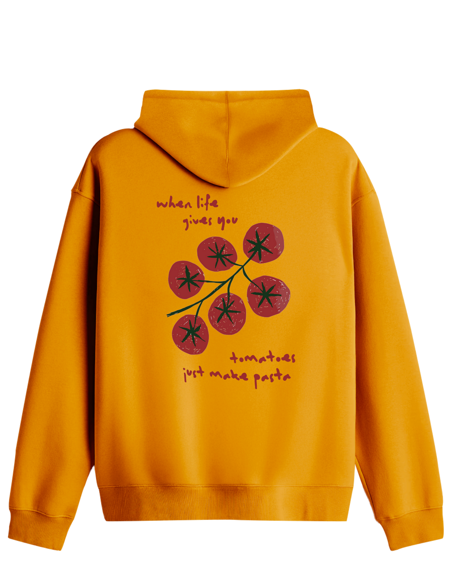 Tomatoes Baskılı Unisex Kapüşonlu Yaka Hoodie