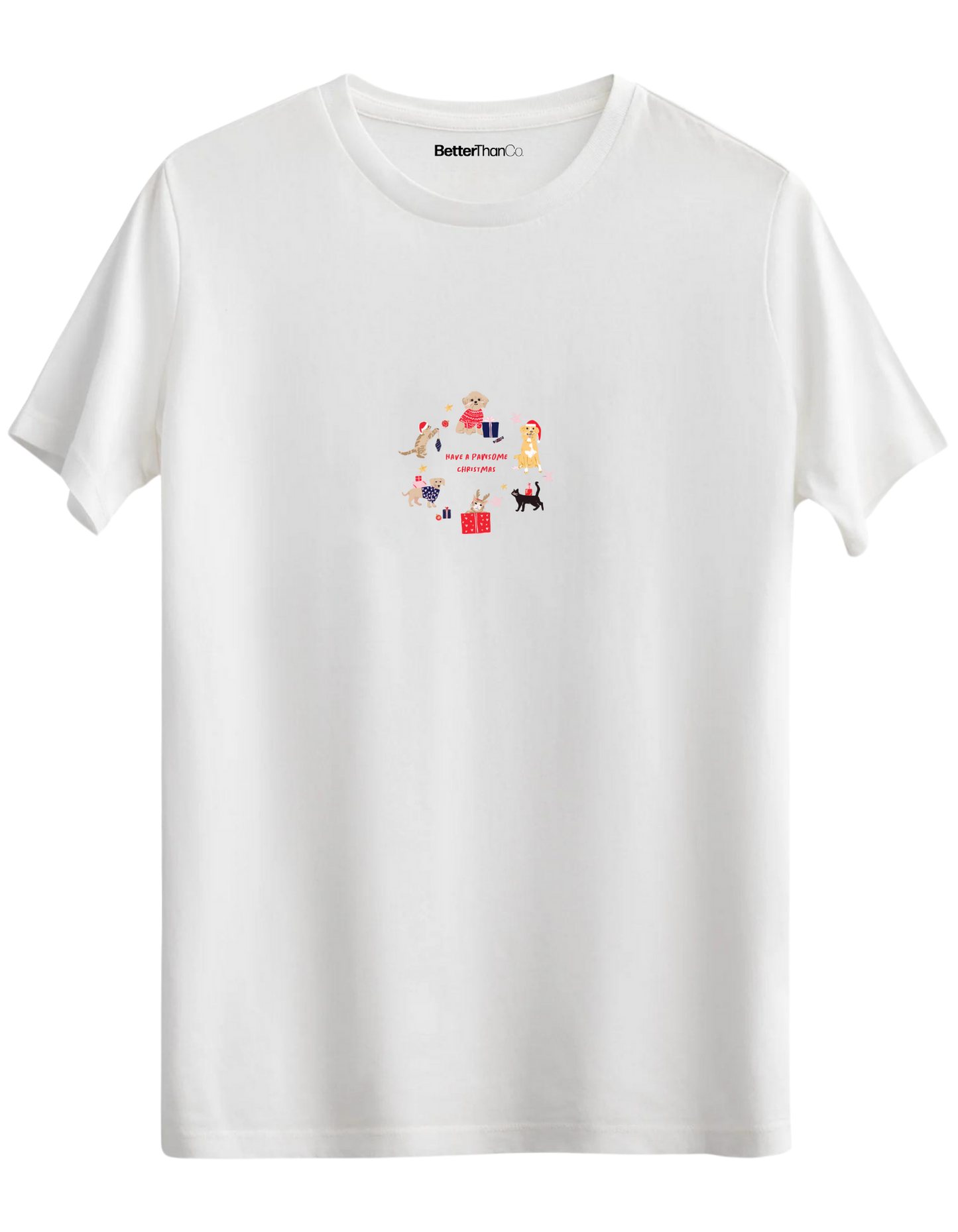 Paw-Mas Baskılı Bisiklet Yaka Regular T-shirt