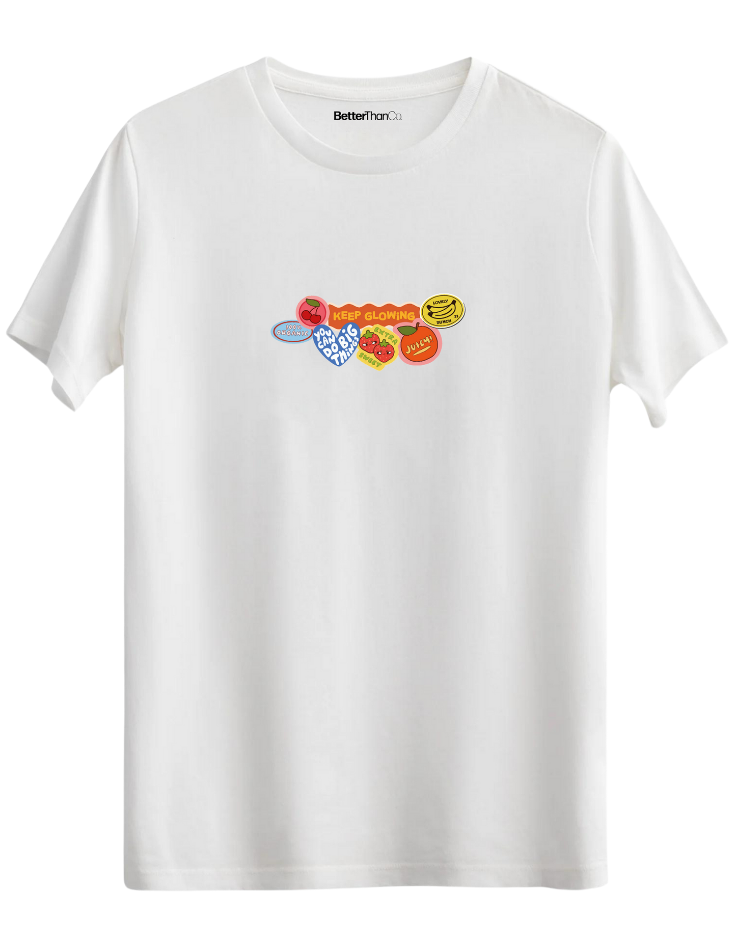 Fruits Baskılı Bisiklet Yaka Regular T-shirt