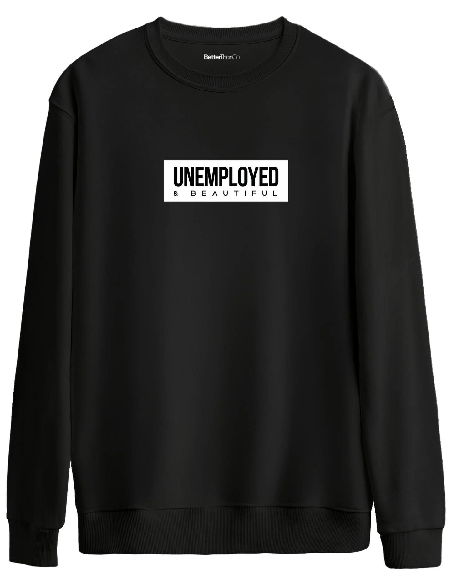 Unemployed Baskılı Bisiklet Yaka Oversize Sweatshirt