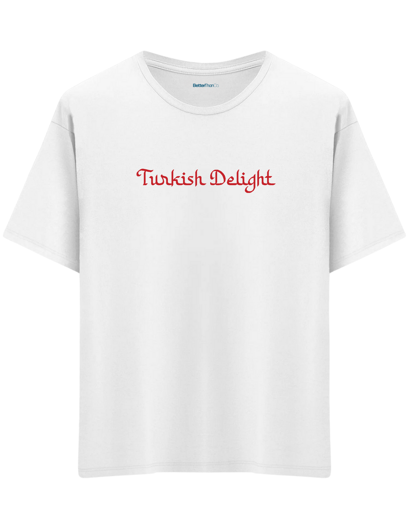 Turkish Delight Baskılı Bisiklet Yaka Oversize T-shirt