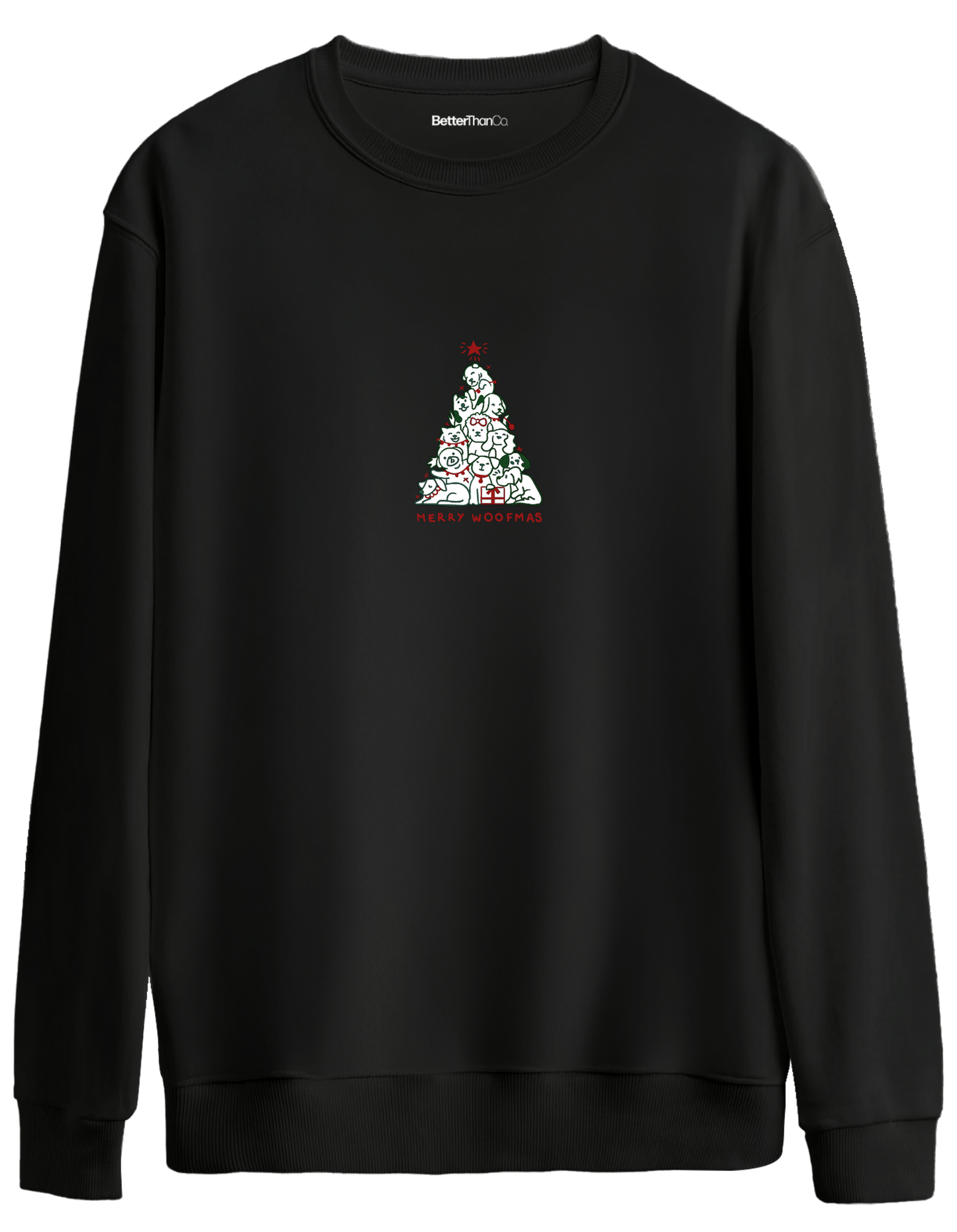 Woofmas Baskılı Bisiklet Yaka Oversize Sweatshirt