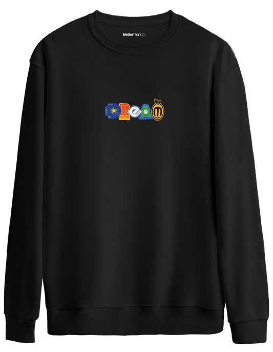 Dream Baskılı Bisiklet Yaka Oversize Sweatshirt