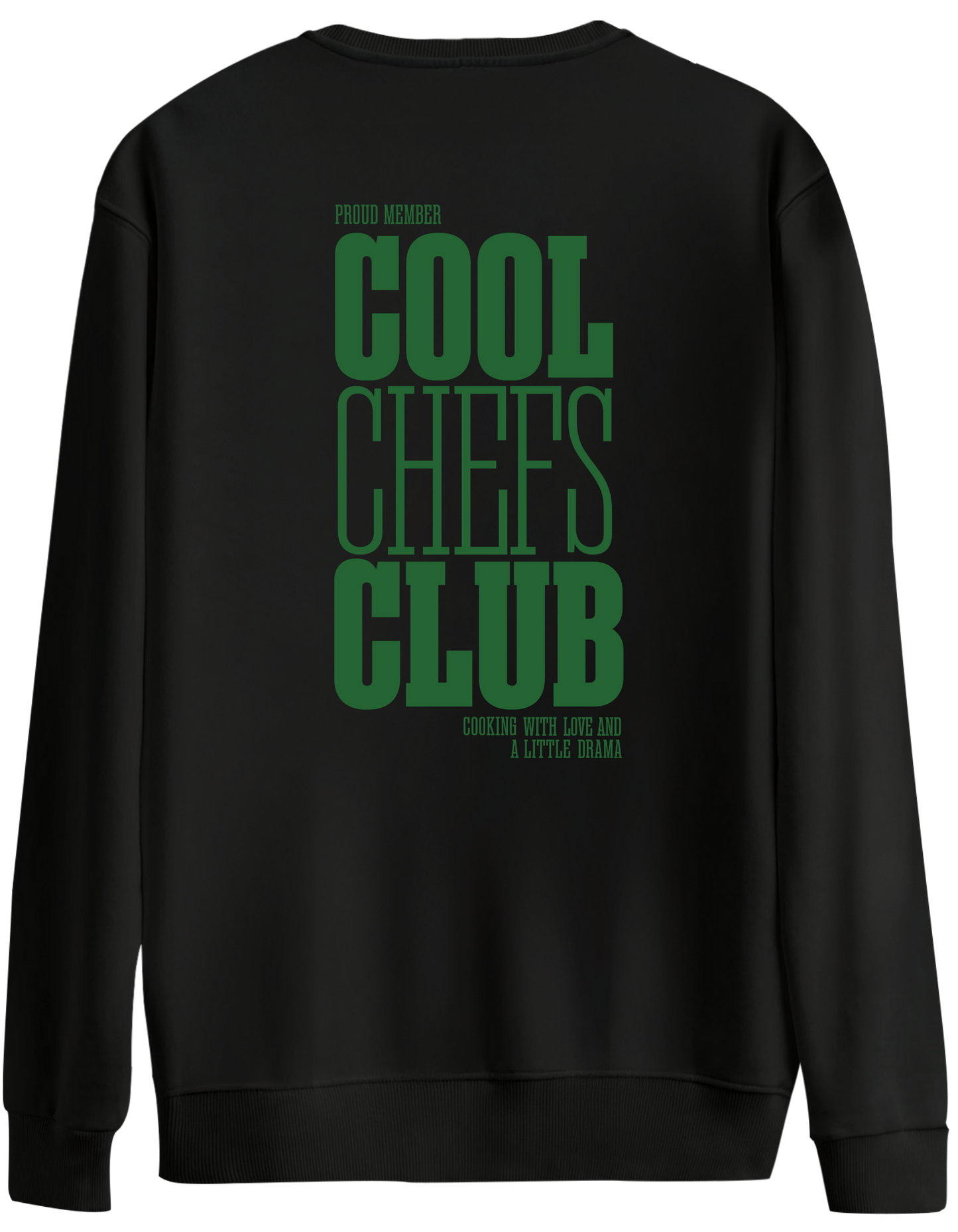 Cool Chefs Club Baskılı Bisiklet Yaka Oversize Sweatshirt
