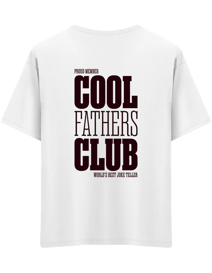 Cool Fathers Club Baskılı Bisiklet Yaka Oversize T-shirt