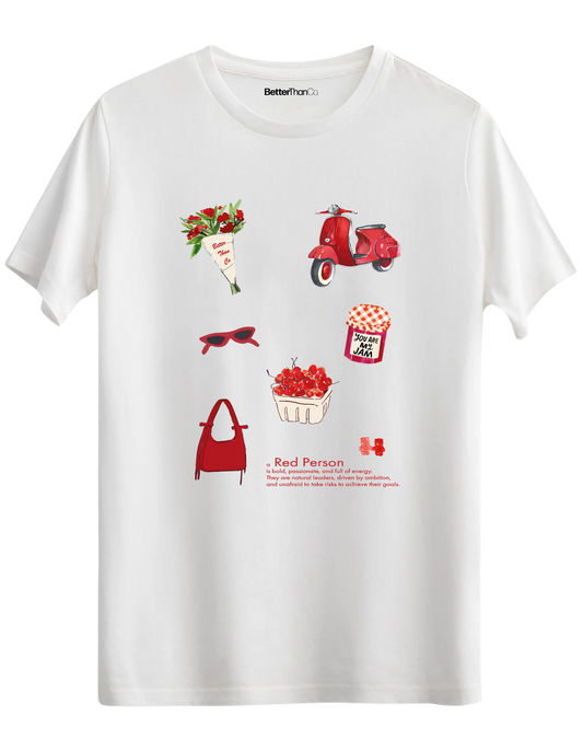 Red Person Baskılı Bisiklet Yaka Regular T-shirt