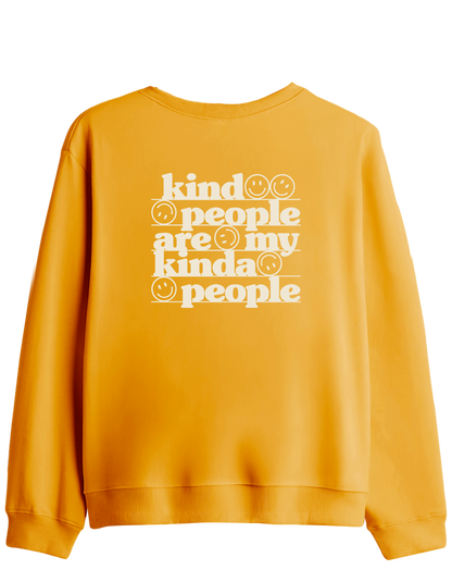 Be Kind Baskılı Bisiklet Yaka Sweatshirt
