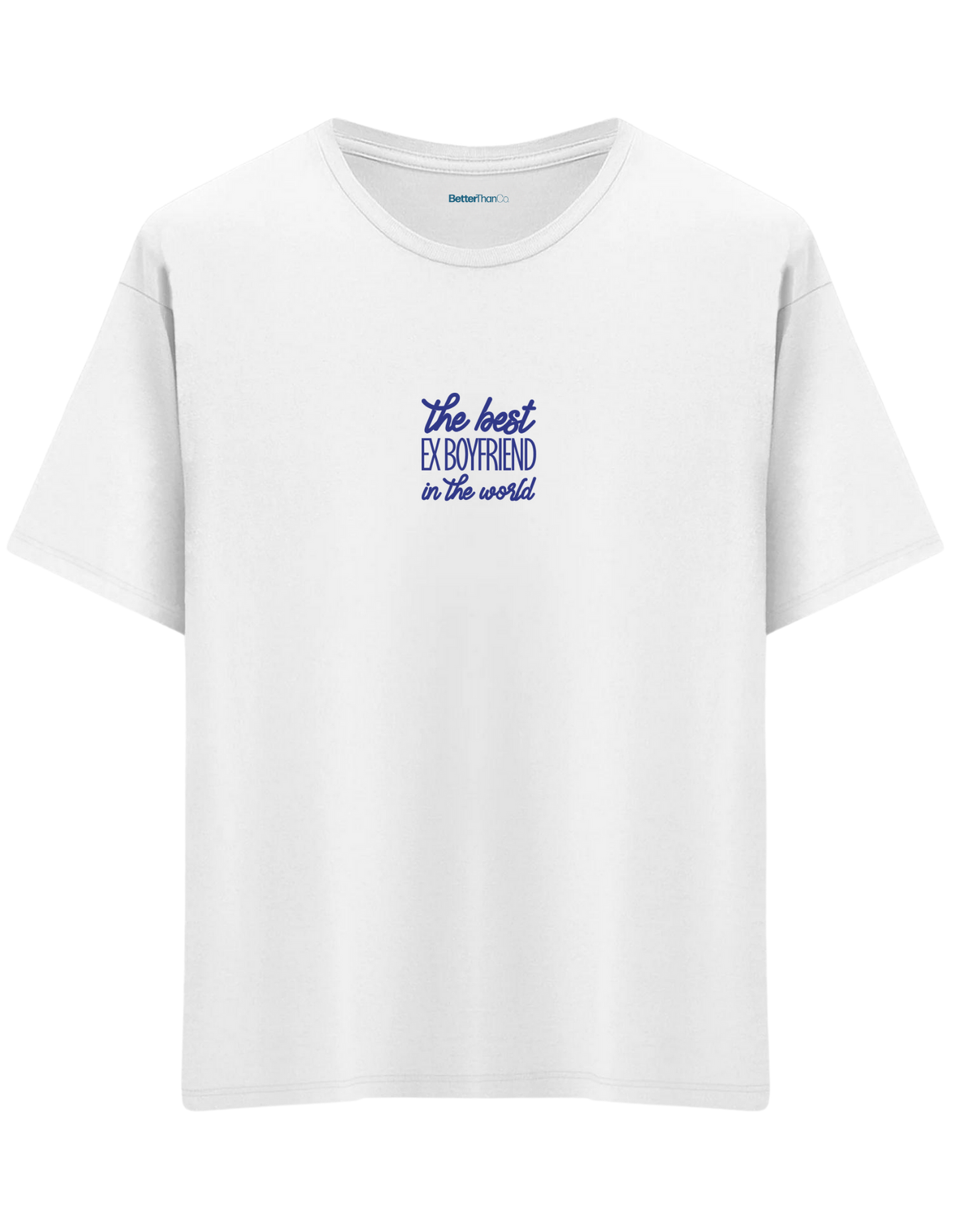 Ex Boyfriend Baskılı Bisiklet Yaka Oversize T-shirt