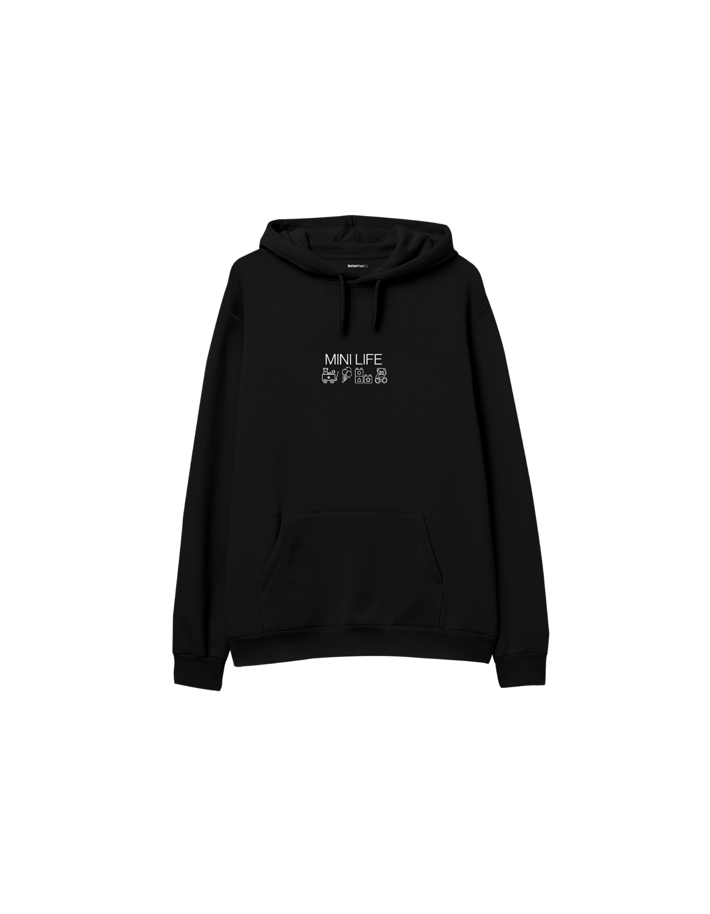Mini Life Baskılı Oversize Kapüşonlu Çocuk Hoodie