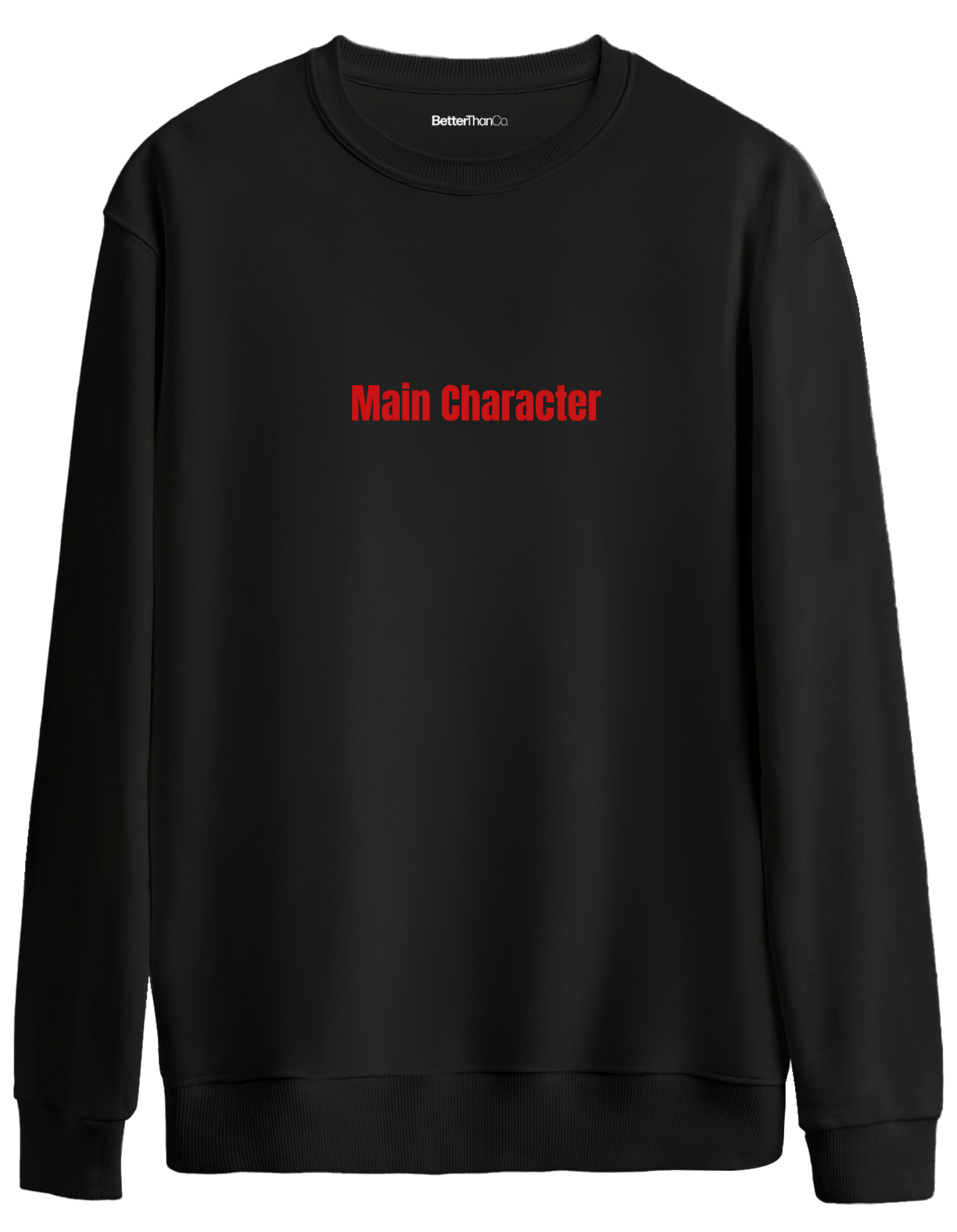 Main Character Baskılı Bisiklet Yaka Oversize Sweatshirt