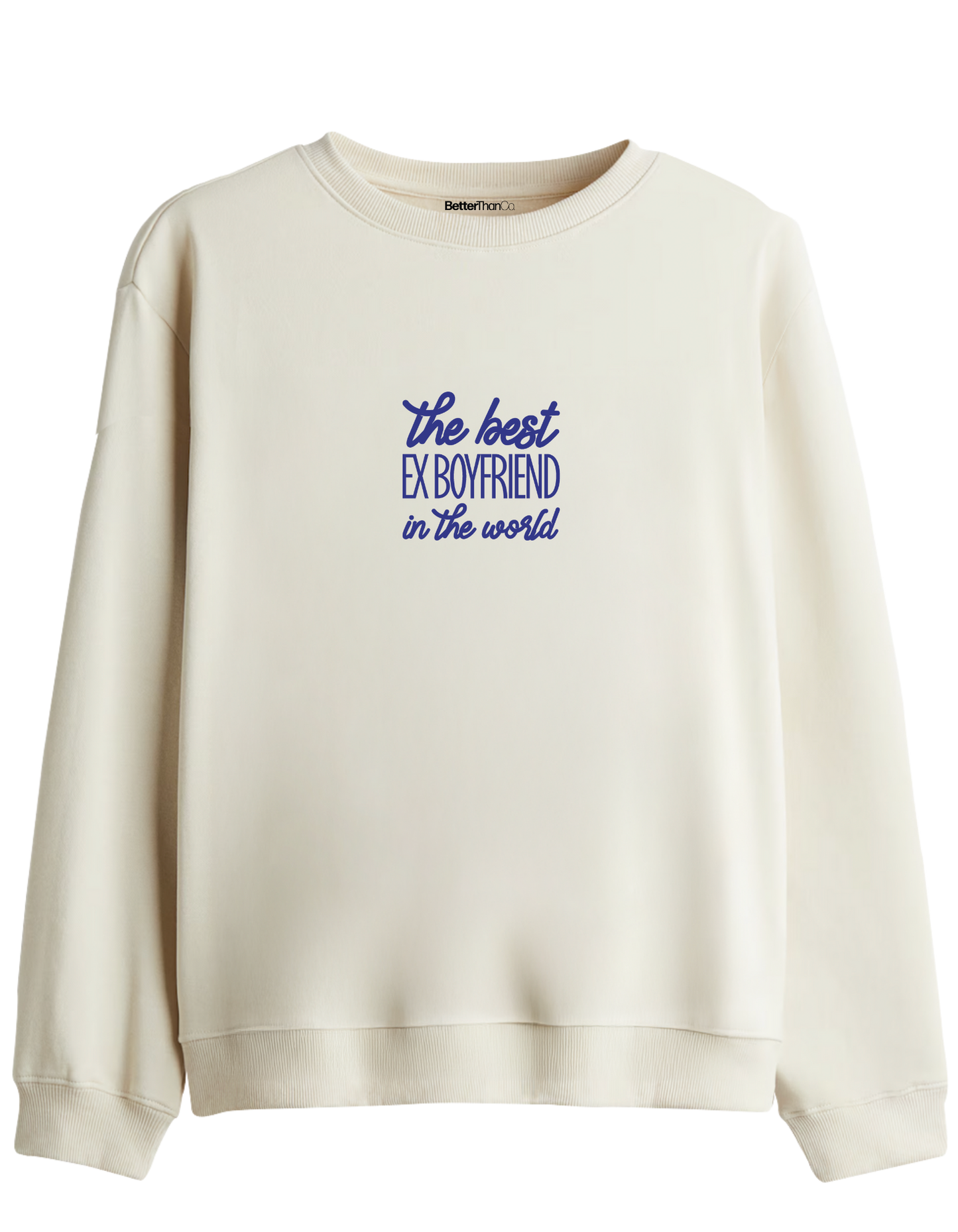 Ex Boyfriend Baskılı Bisiklet Yaka Sweatshirt