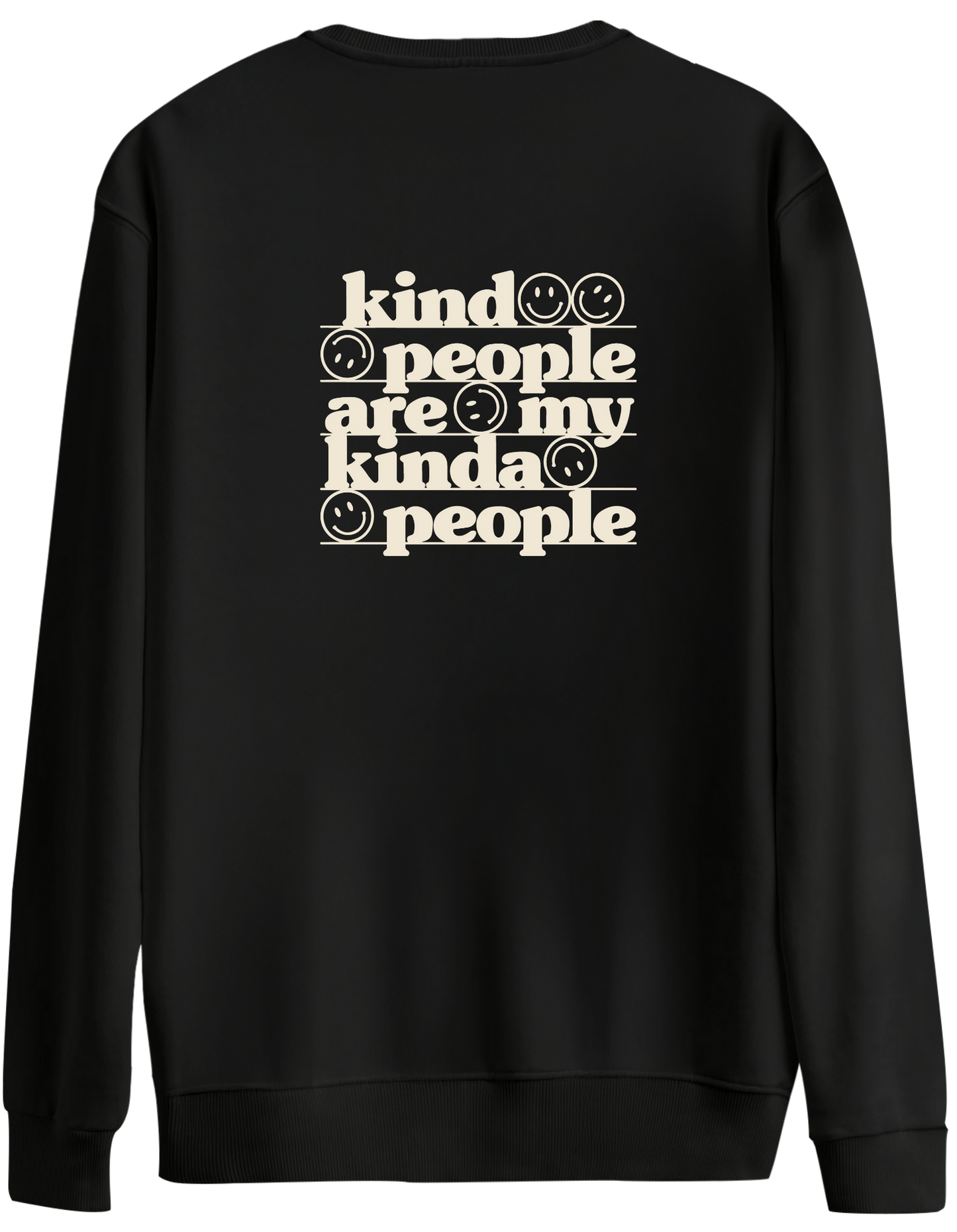 Be Kind Baskılı Bisiklet Yaka Oversize Sweatshirt