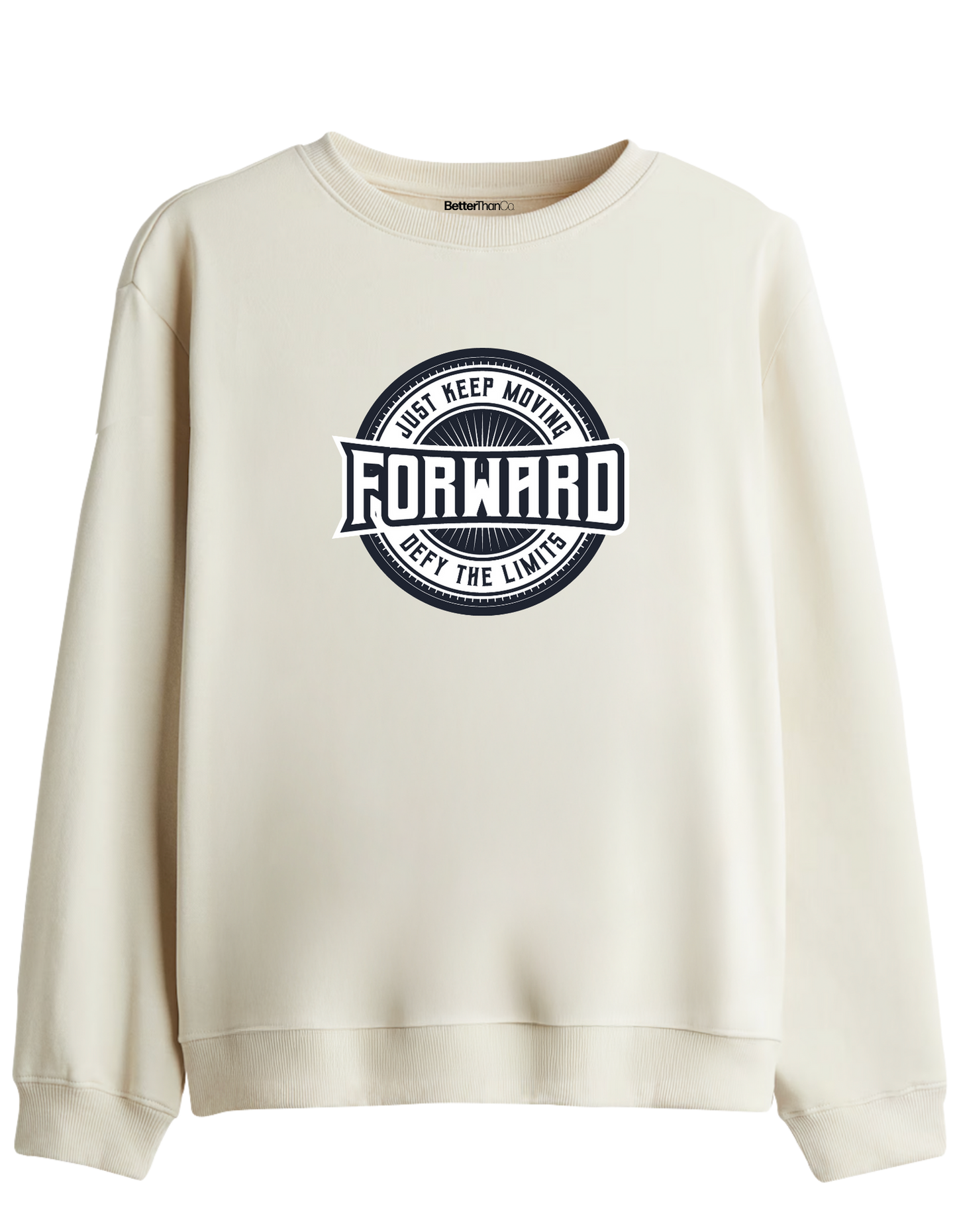 Forward Baskılı Bisiklet Yaka Sweatshirt