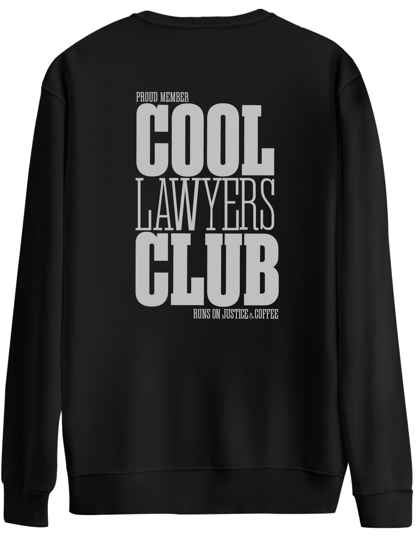 Cool Lawyers Club Baskılı Bisiklet Yaka Oversize Sweatshirt