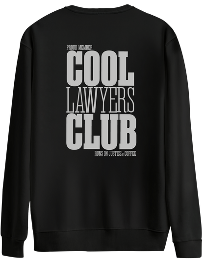 Cool Lawyers Club Baskılı Bisiklet Yaka Oversize Sweatshirt