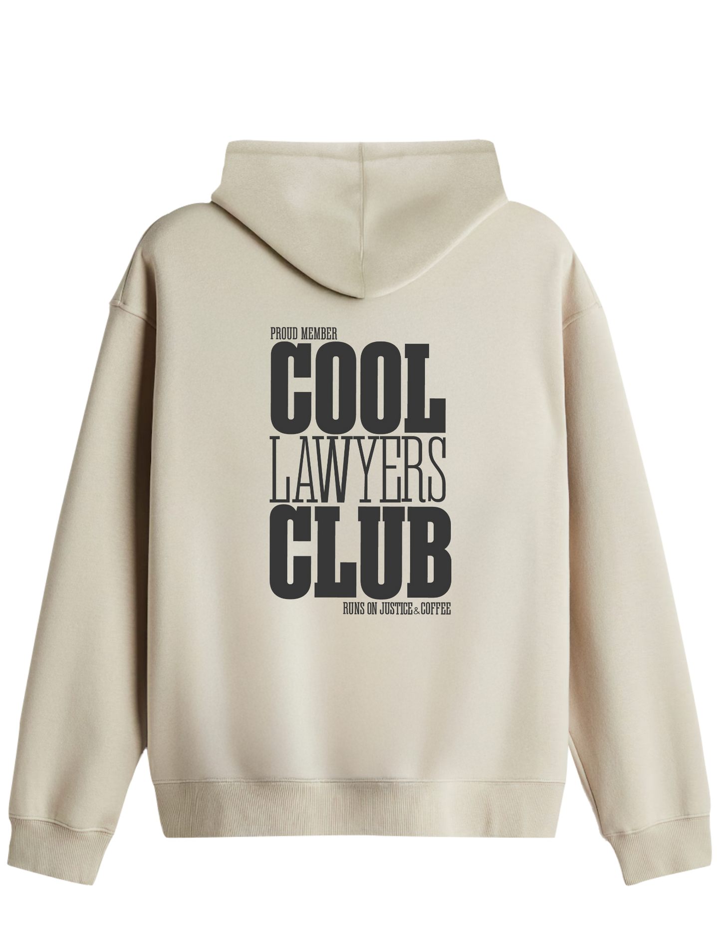 Cool Lawyers Club Baskılı Unisex Kapüşonlu Yaka Hoodie