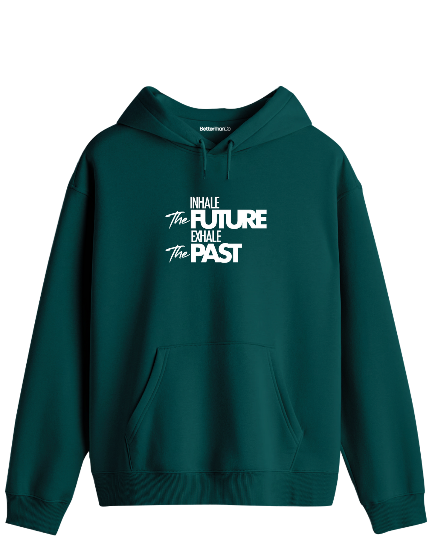Inhale Exhale Baskılı Unisex Kapüşonlu Yaka Hoodie