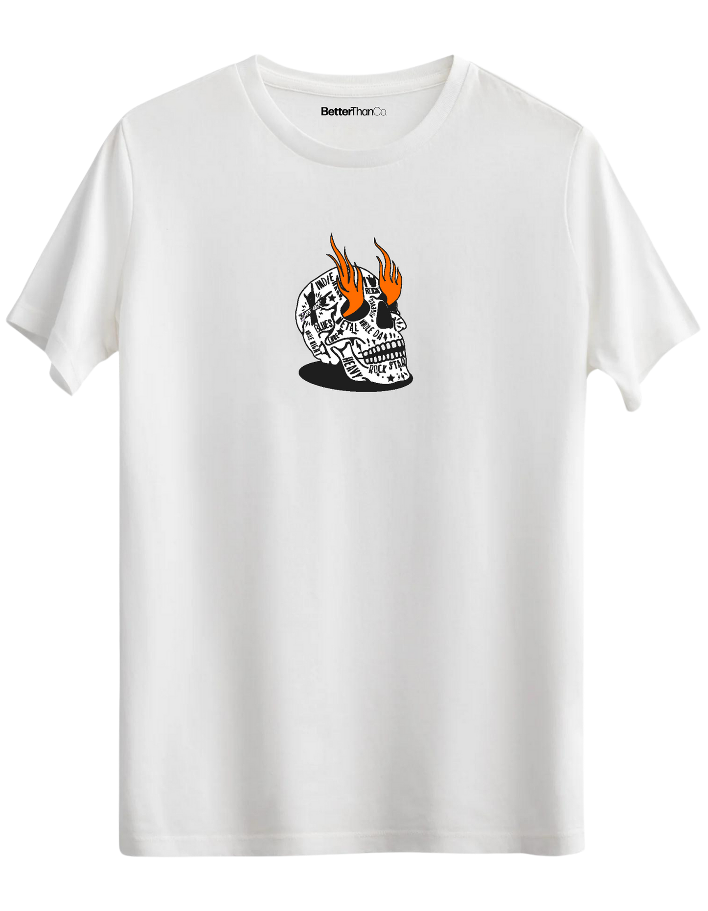 Rock Star Baskılı Bisiklet Yaka Regular T-shirt