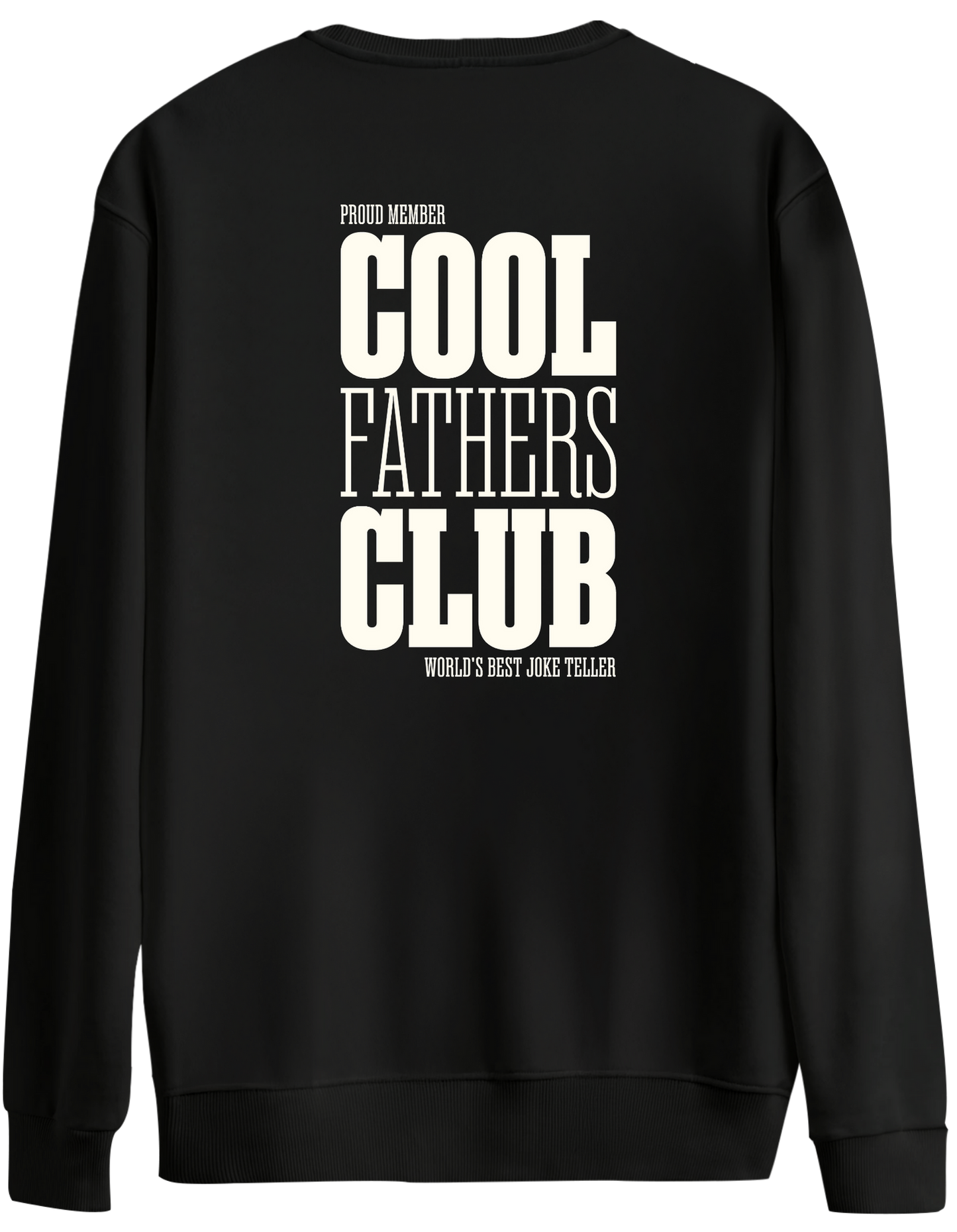Cool Fathers Club Baskılı Bisiklet Yaka Oversize Sweatshirt