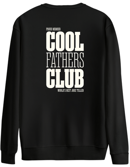 Cool Fathers Club Baskılı Bisiklet Yaka Oversize Sweatshirt