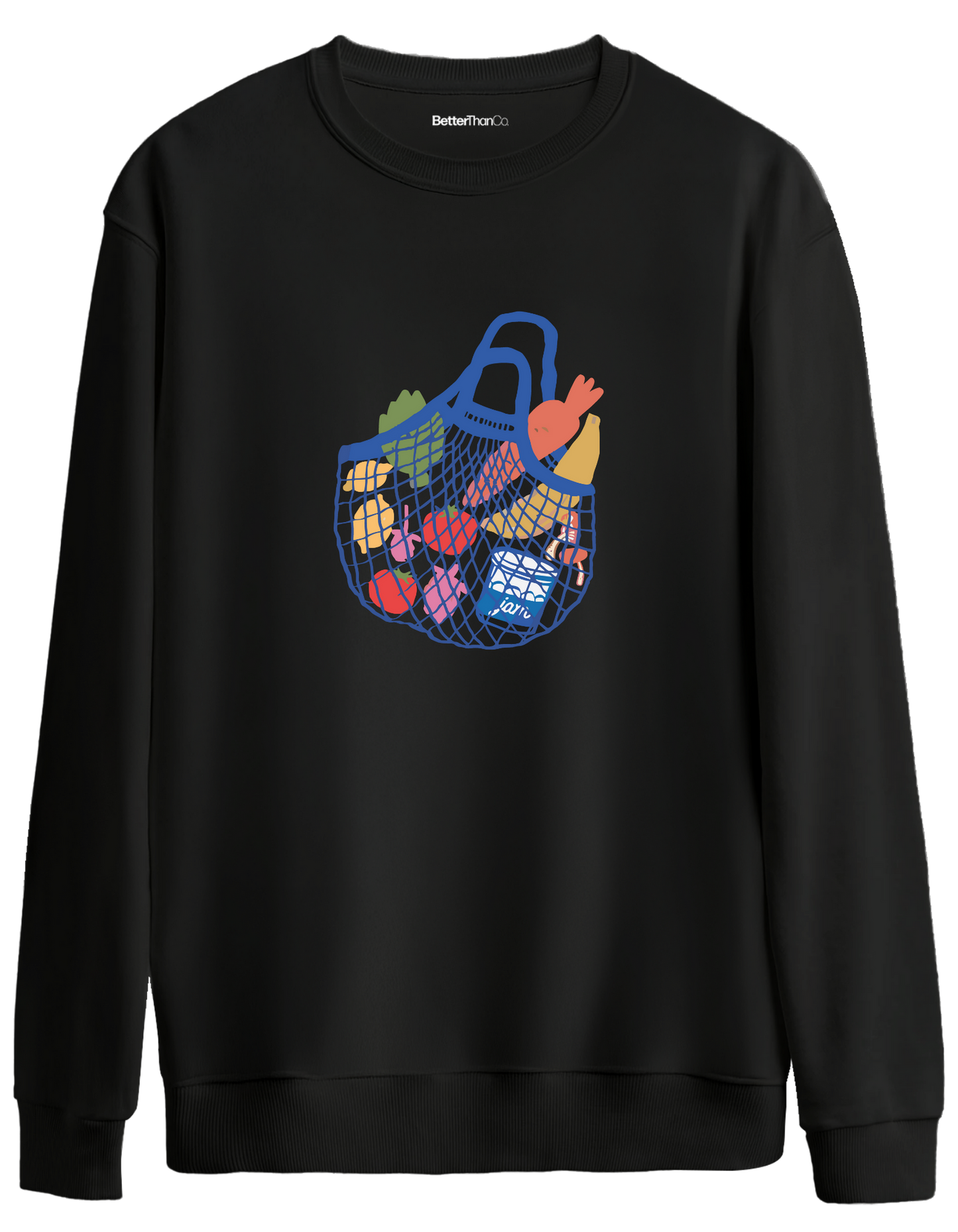 Local Bag Baskılı Bisiklet Yaka Oversize Sweatshirt