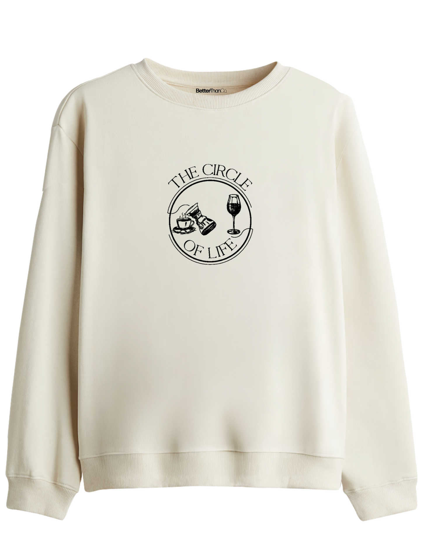 Circle Of Life Baskılı Bisiklet Yaka Sweatshirt