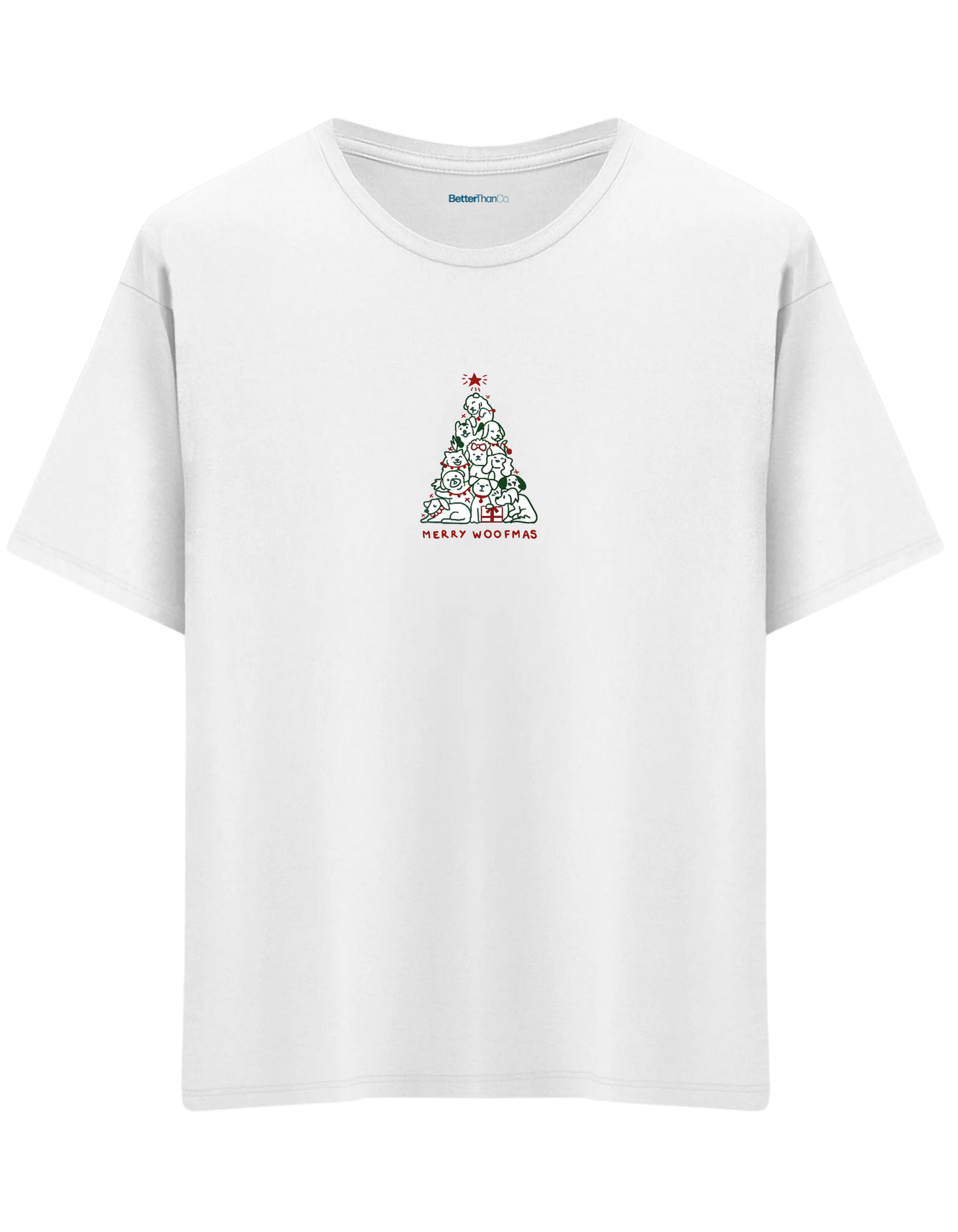 Woofmas Baskılı Bisiklet Yaka Oversize T-shirt