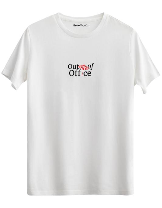 Out Of Office Baskılı Bisiklet Yaka Regular T-shirt