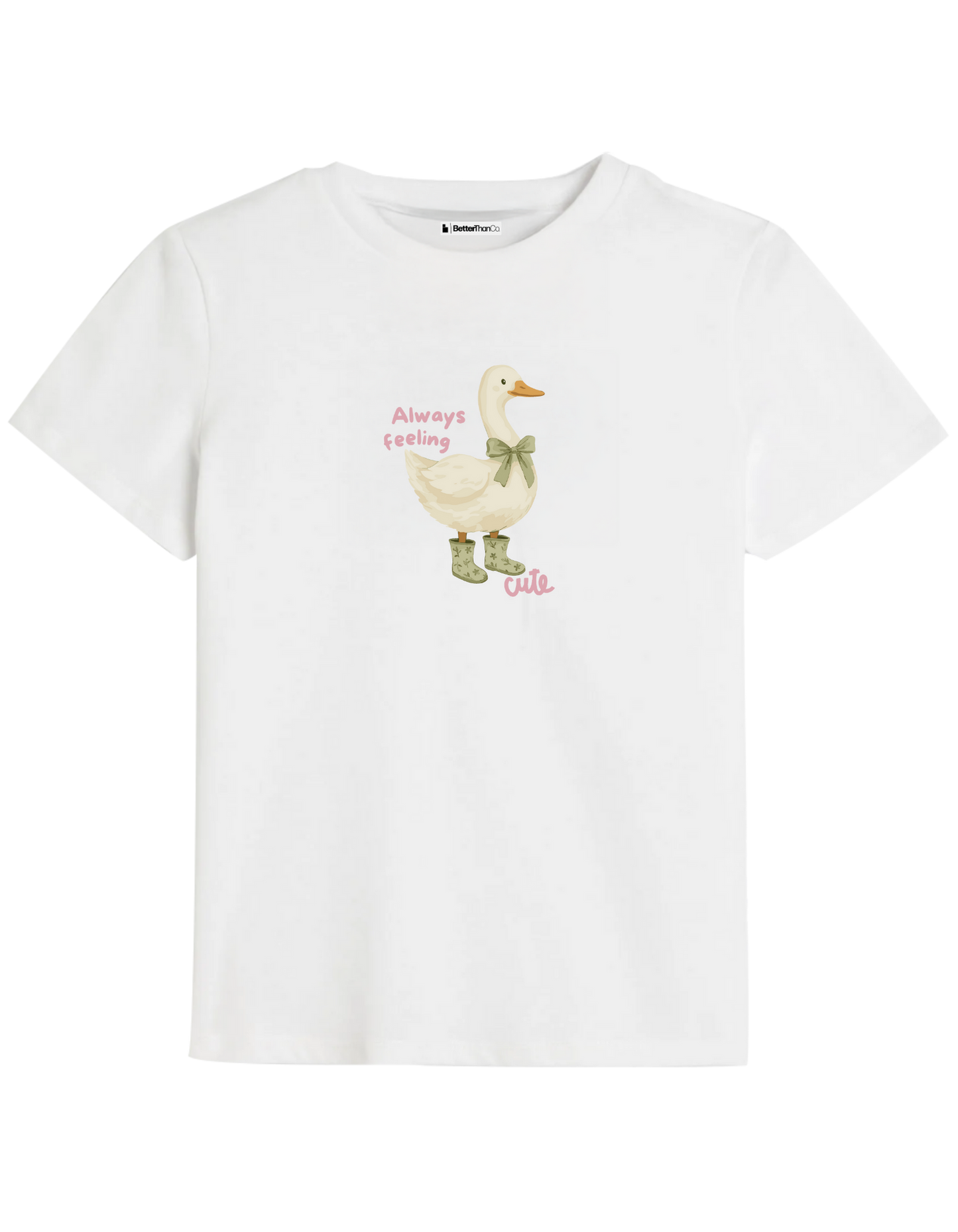 Feeling Cute Baskılı Bisiklet Yaka Çocuk t-shirt