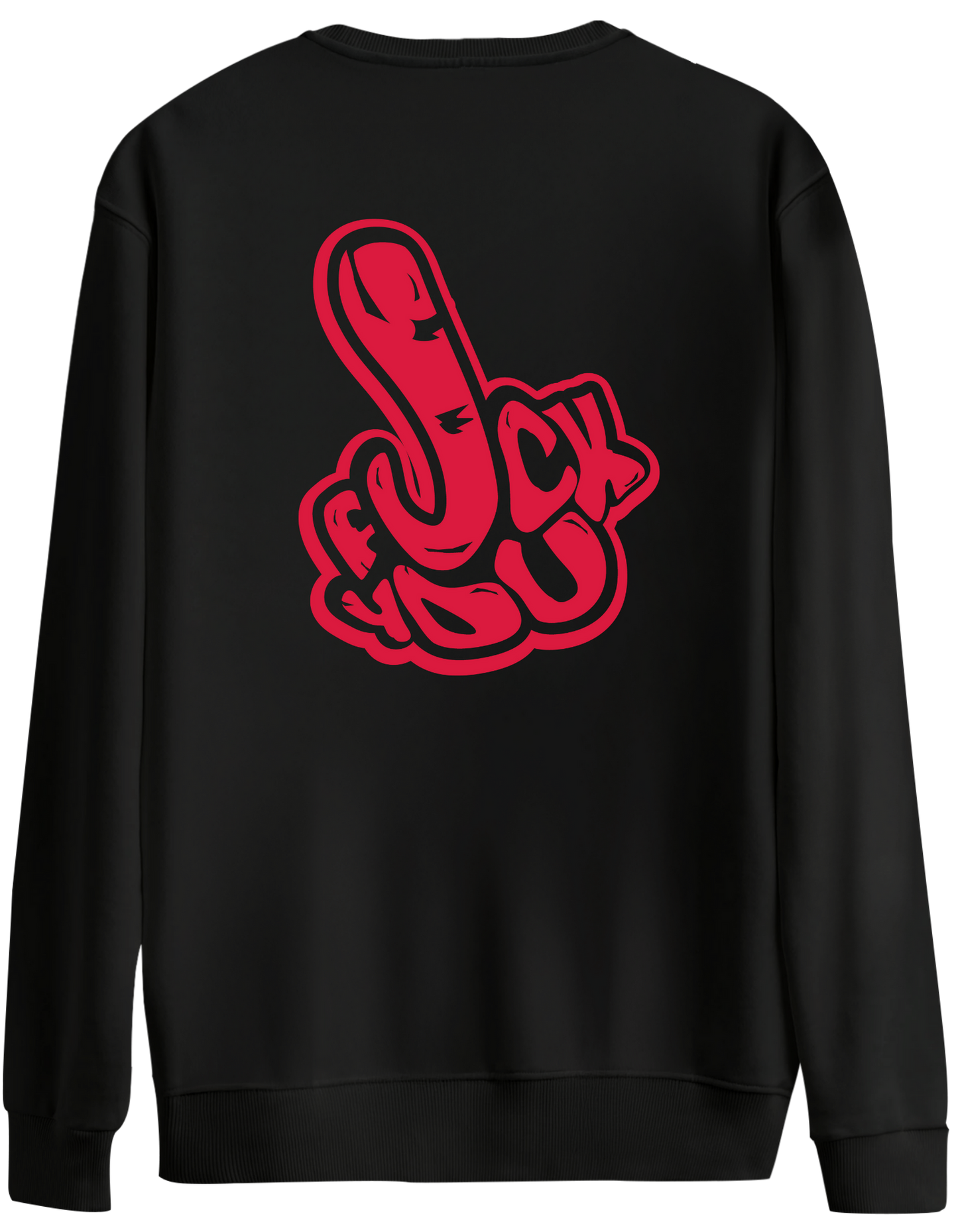 You Know Baskılı Bisiklet Yaka Oversize Sweatshirt