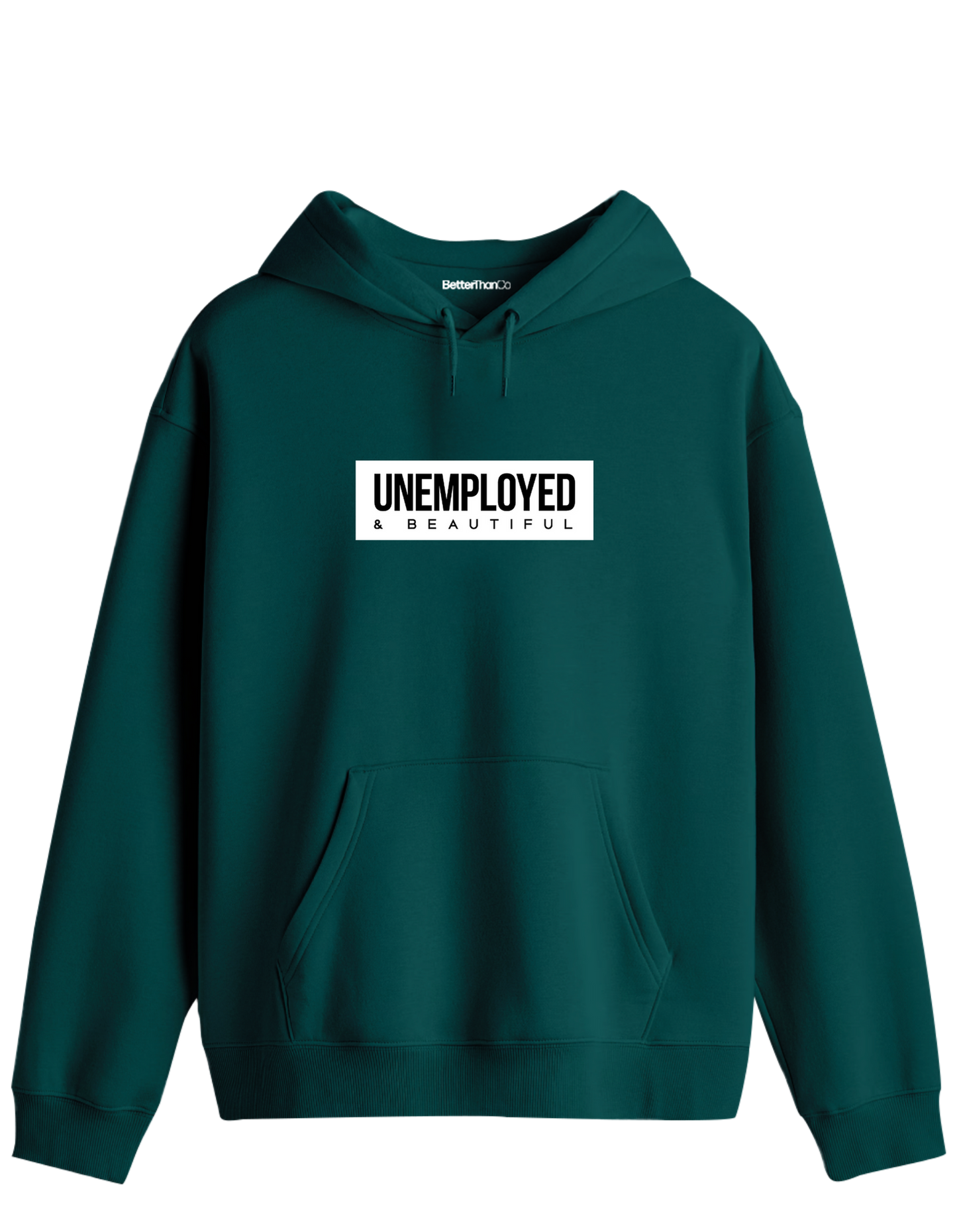 Unemployed Baskılı Unisex Kapüşonlu Yaka Hoodie