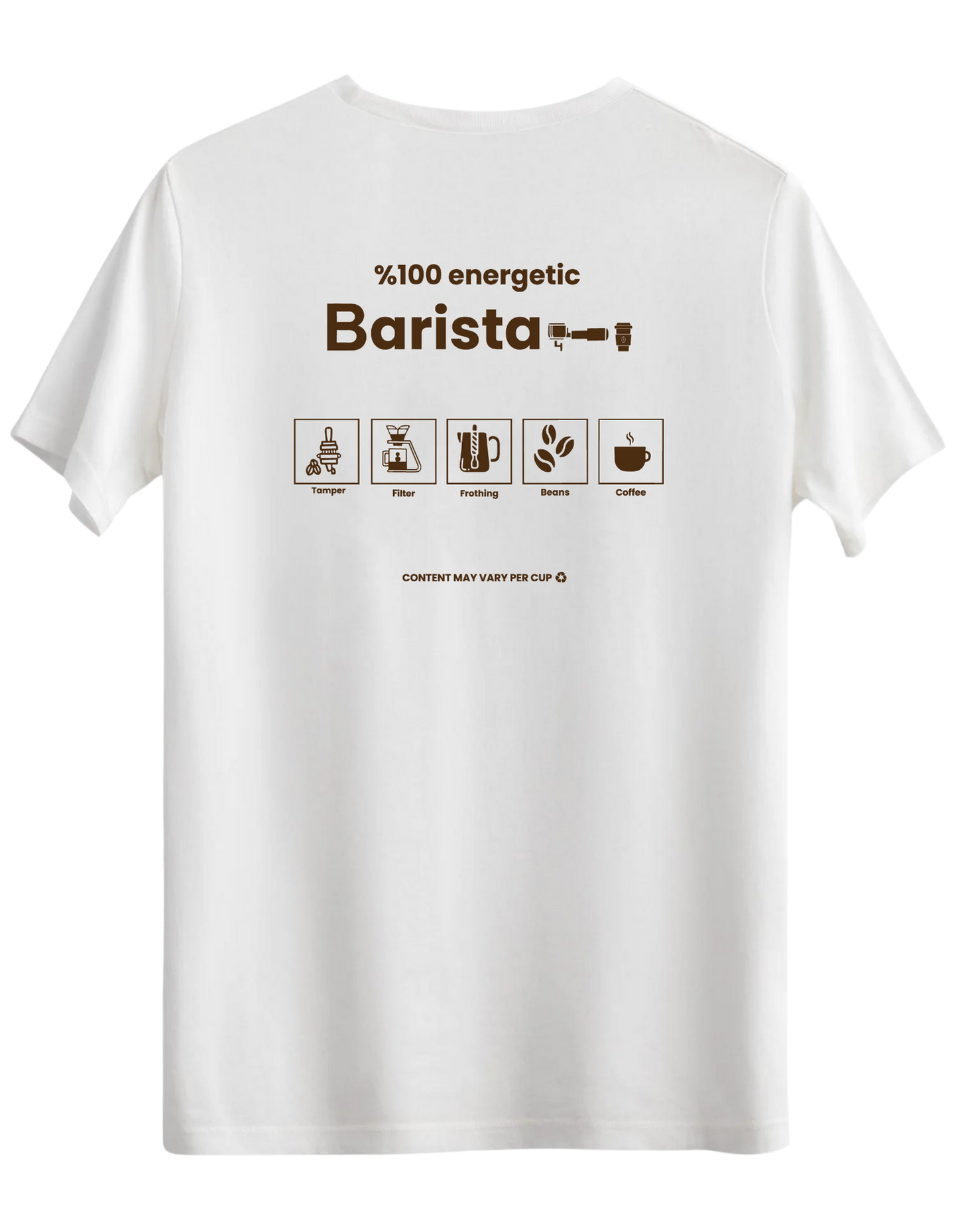 Barista Baskılı Bisiklet Yaka Regular T-shirt