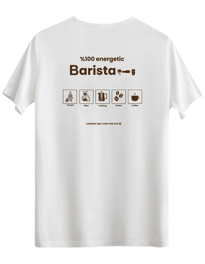 Barista Baskılı Bisiklet Yaka Regular T-shirt