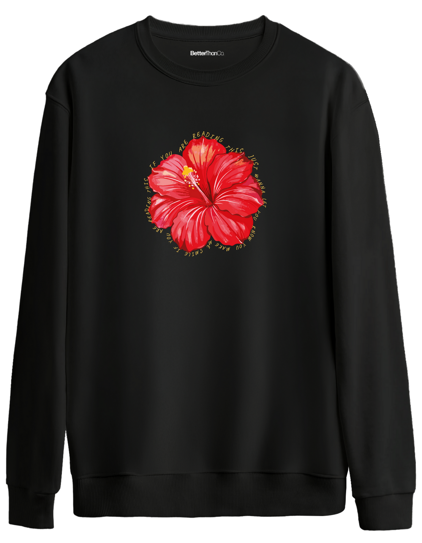 Garden Whisper Baskılı Bisiklet Yaka Oversize Sweatshirt