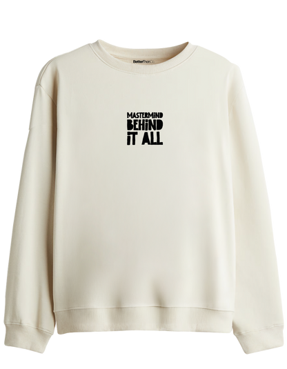 Mastermind Baskılı Bisiklet Yaka Sweatshirt