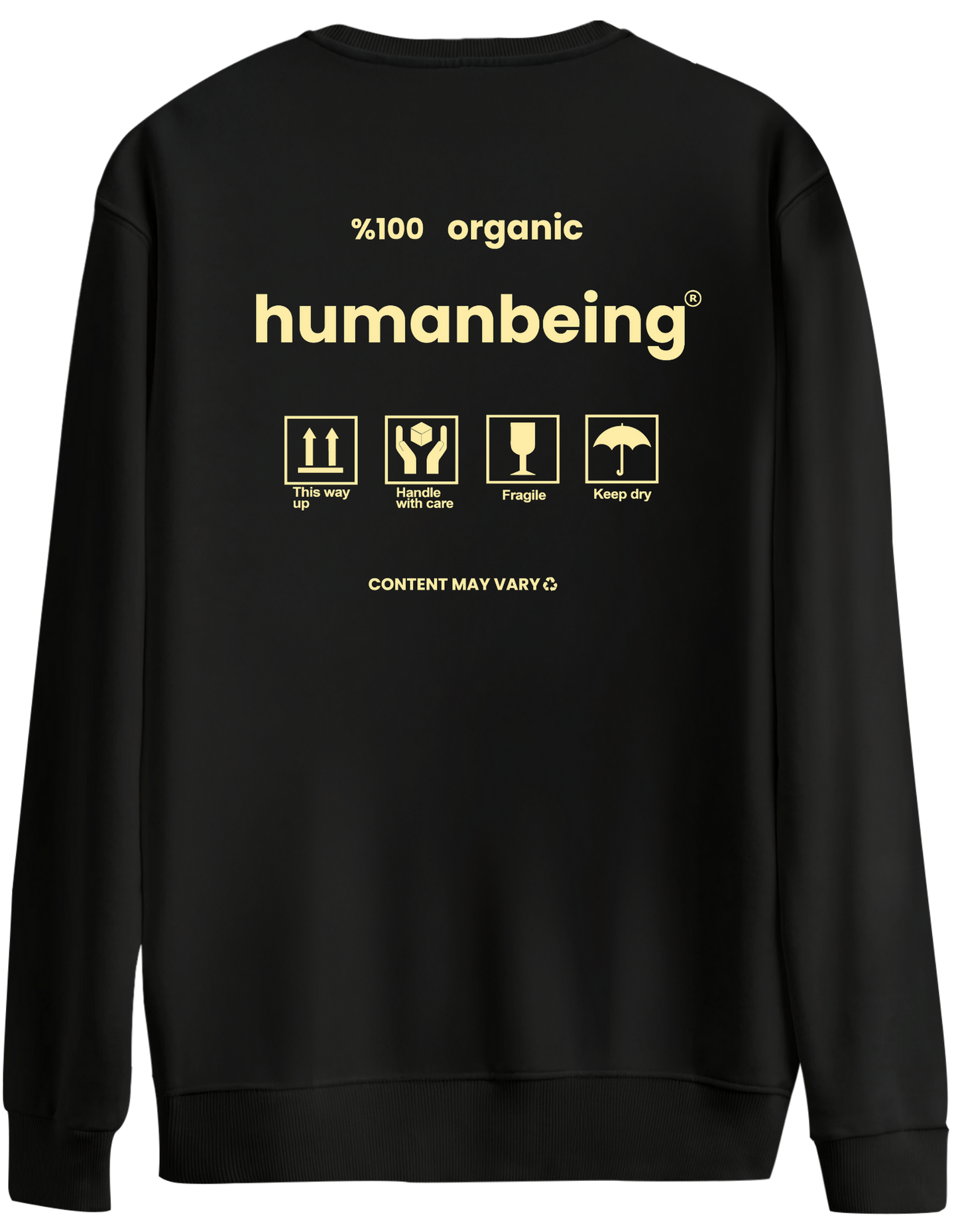 Humanbeing Baskılı Bisiklet Yaka Oversize Sweatshirt